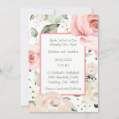 Rozen Blozen Waterverf Elegante Trouwdag Kaart (Voorkant)