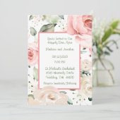 Rozen Blozen Waterverf Elegante Trouwdag Kaart (Staand voorkant)