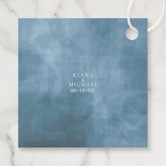 Rozen Blue/Peach Wedding Bedankt, ID584 Bedankjes Labels (Achterkant)