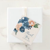 Rozen Blue/Peach Wedding Bedankt, ID584 Bedankjes Labels (In situ)