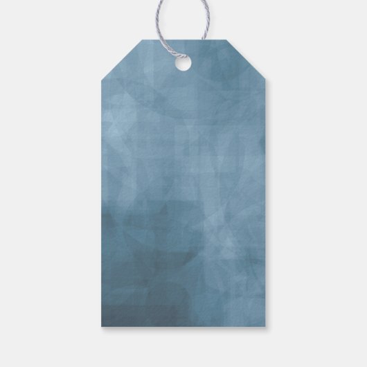 Rozen Blue/Peach Wedding Bedankt, ID584 Cadeaulabel (Achterkant)