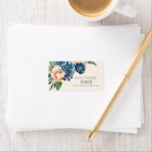 Rozen Blue/Peach Wedding ID584 Etiket (Insitu)