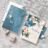 Rozen Blue/Peach Wedding ID584 Kaart