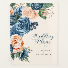 Rozen Blue/Peach Wedding Plans ID584 Planner