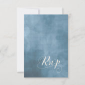 Rozen Blue/Peach Wedding RSVP ID584 (Achterkant)