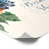 Rozen Blue/Peach Wedding Vrijgezellenfeest ID584 Poster (Hoek)