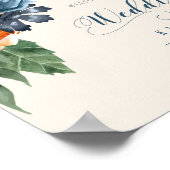 Rozen Blue/Peach Wedding Welcome ID584 Poster (Hoek)