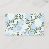 Rozen Blue Safari Baby shower Luier Raffle Insert Visitekaartje (Achterkant)