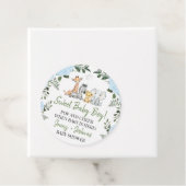 Rozen Blue Safari Baby shower Pop IT Label (In situ)