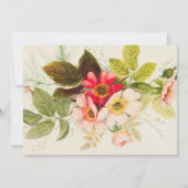 Rozen Blush Bloemen Huwelijksuitnodigingen Kaart (Achterkant)