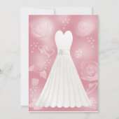 Rozen Blush Bridal Shower Invitation Kaart (Achterkant)