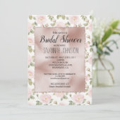  Rozen Blush Pink Glam Vrijgezellenfeest Kaart (Staand voorkant)