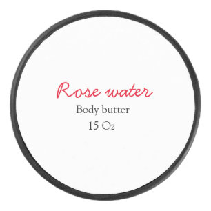 Rozen body butter voeg je tekst naam custom gewich hockey puck