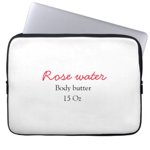 Rozen body butter voeg je tekst naam custom gewich laptop sleeve