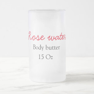 Rozen body butter voeg je tekst naam custom gewich matglas bierpul