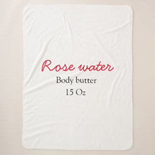 Rozen body butter voeg je tekst naam custom gewich sherpa deken