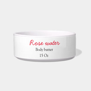 Rozen body butter voeg je tekst naam custom gewich voerbakje