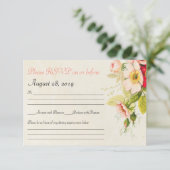  Rozen Boeket Bloemen Huwelijk RSVP Kaart (Staand voorkant)