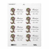rozen boeket dank je gunst etiket (Full Sheet)