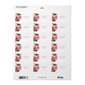 Rozen Boeket Floral Art Flowers Elegant Adres Etiket (Full Sheet)
