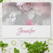 Rozen Boeket Gepersonaliseerde Moderne Bloemkunst Theedoek (Gevouwen)