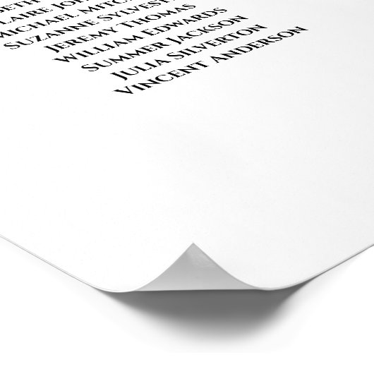 rozen Boho Wedding Seating Chart in het najaar Poster (Hoek)