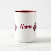 Rozen Bordo Rood Naam Combo Mok (Midden)