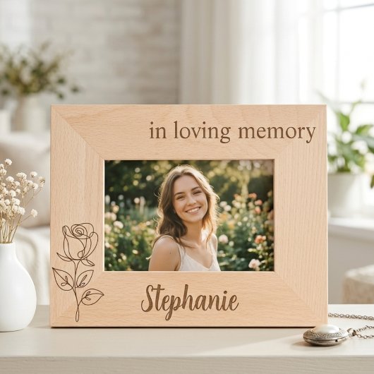 Rozen Botanisch Memoriam Moeder Tribute Frame Gegraveerde Lijstjes