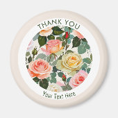  Rozen Botanische Bloemen Dank u Magneet (Voorkant)