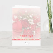 Rozen Bouquet Birthday Card Kaart (Achterkant)