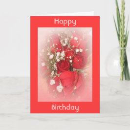 Rozen Bouquet Birthday Card Kaart