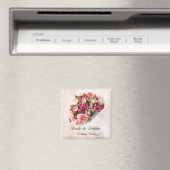 Rozen Bouquet Wedding Favor Magnet (Insitu (Vaatwasser))