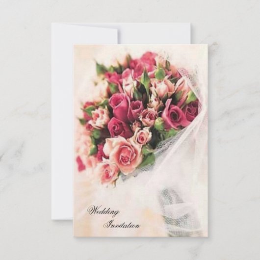 Rozen Bouquet Wedding Kaart (Voorkant)