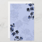 Rozen boven Bleek blauw Briefpapier (Voorkant / Achterkant)