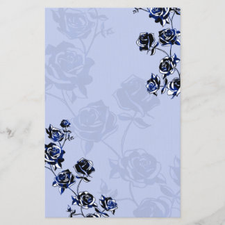 Rozen boven Bleek blauw Briefpapier