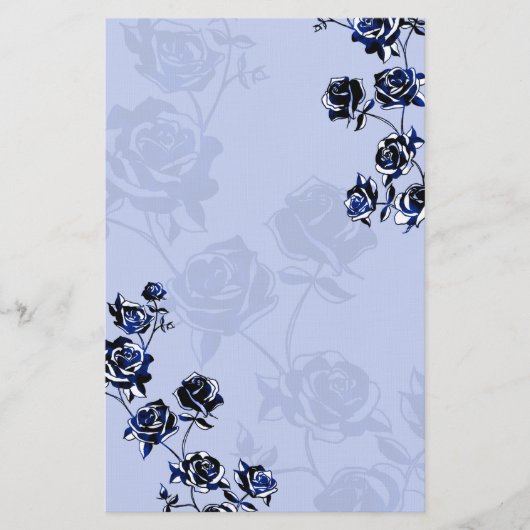 Rozen boven Bleek blauw Briefpapier (Voorkant)