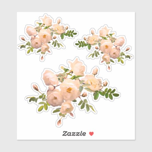 Rozen Branch Romantisch Sticker (Vel)