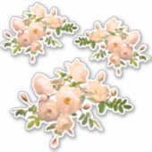 Rozen Branch Romantisch Sticker (Voorkant)
