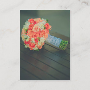 Rozen bridal bouquet visitekaartje