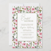 Rozen Bridal Shower Invitation Kaart (Voorkant)