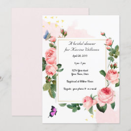  Rozen Bridal Shower Invitation Kaart