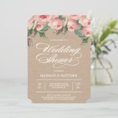 Rozen | Bridal Shower-uitnodiging Kaart (Staand voorkant)