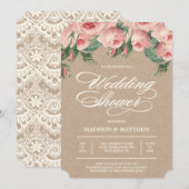Rozen | Bridal Shower-uitnodiging Kaart (Voorkant / Achterkant)