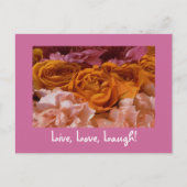 Rozen Briefkaart - Live, Love, Laugh (Voorkant)