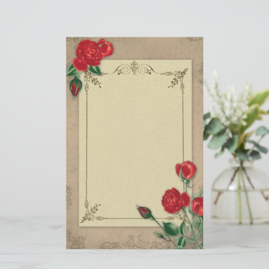 Rozen Briefpapier (Staand voorkant)