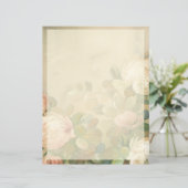  rozen briefpapier (Staand voorkant)
