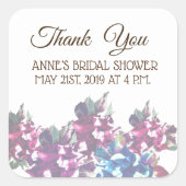 Rozen bruids doucheSticker Vierkante Sticker (Voorkant)