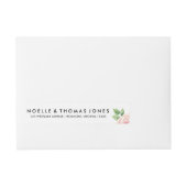  Rozen bruiloft Adreslabel Wikkel (Voorkant)