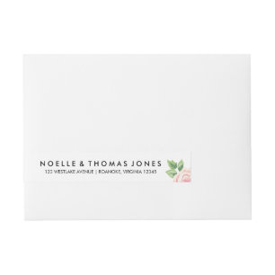  Rozen bruiloft Adreslabel Wikkel