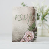  Rozen bruiloft Collectie RSVP Kaartje (Staand voorkant)